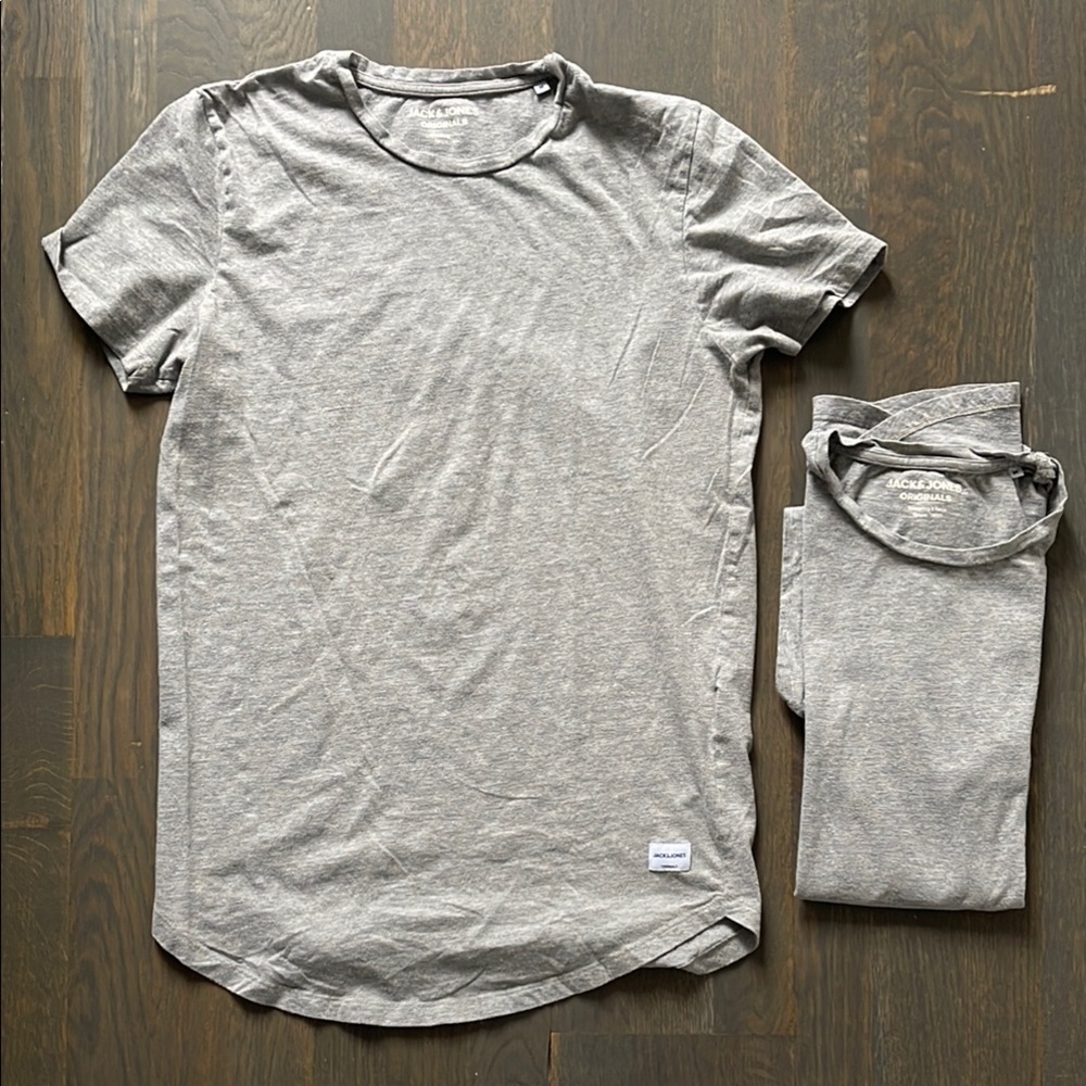 Jack & Jones Gray T-Shirts (Set of 2)